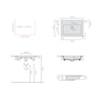 Lavabo ad incasso/sospeso serie Eden di Ceramica Galassia - Bianco lucido 61x46cm