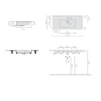 Lavabo ad incasso/sospeso serie Eden di Ceramica Galassia - Bianco lucido 101x46cm