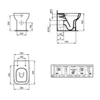 Vaso filomuro Ideal Standard I.life A 54x35
