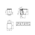 WC filomuro Ideal Standard modello Strada II 56x37 cm con sedile tradizionale