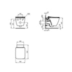 WC sospeso Ideal Standard modello Strada II 54.5x37 cm con sedile SoftClose