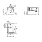 Bidet sospeso Ideal Standard modello Blend Cube 54x36 cm