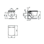 WC sospeso Ideal Standard modello Blend Cube 54