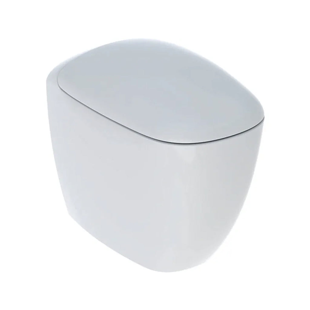 Sanitari filomuro con bidet e wc Rimless a scarico universale e sedile soft close modello Citterio di Geberit cm 56