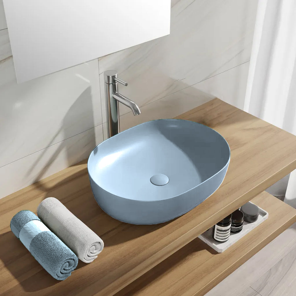 Lavabo da appoggio Slim ovale BathCore serie Viva 49x35