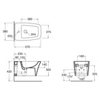 Coppia sanitari sospesi Azzurra serie Hera 57x38x30