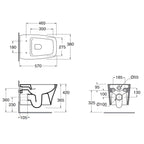 Coppia sanitari sospesi Azzurra serie Hera 57x38x30