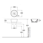 Lavabo rotondo Azzurra serie Forma Ã¸30x14 cm - Bianco lucido