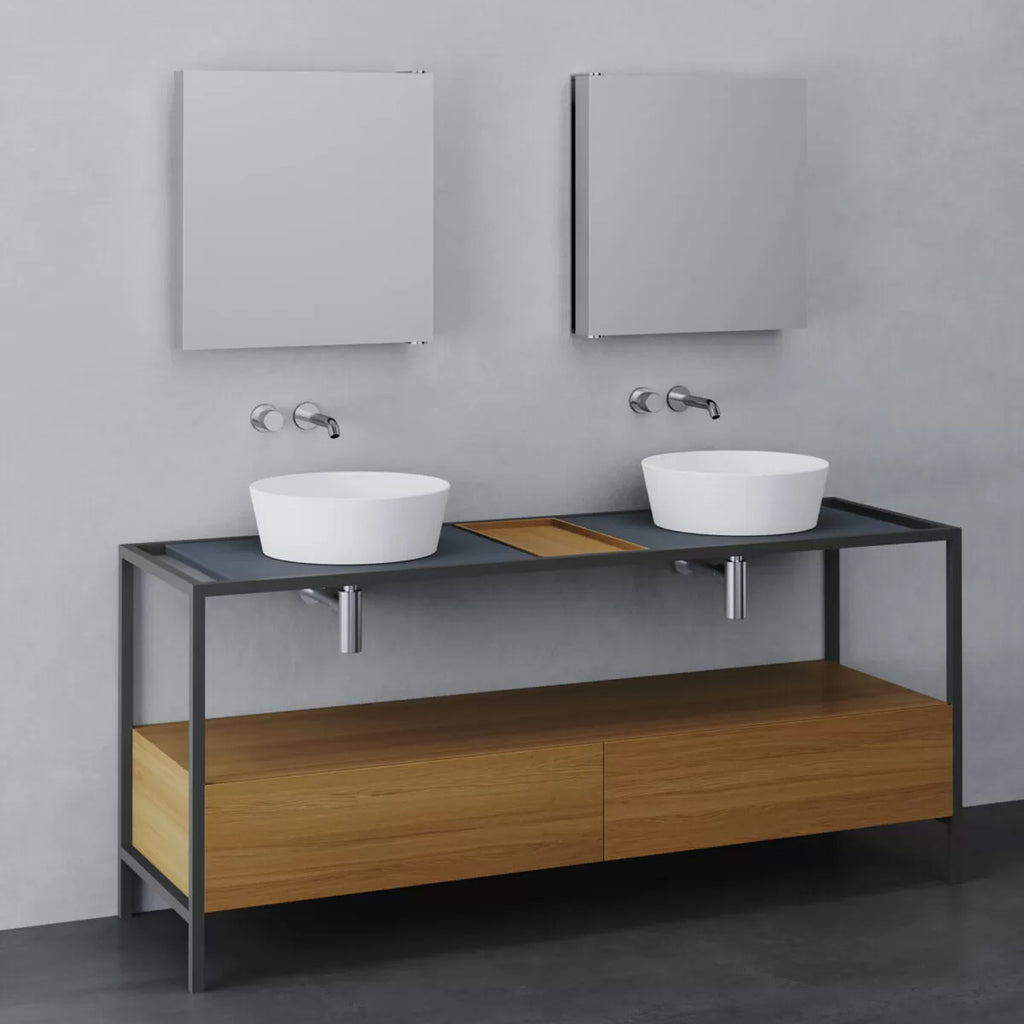Lavabo rotondo Azzurra serie Forma Ã¸30x14 cm - Bianco lucido