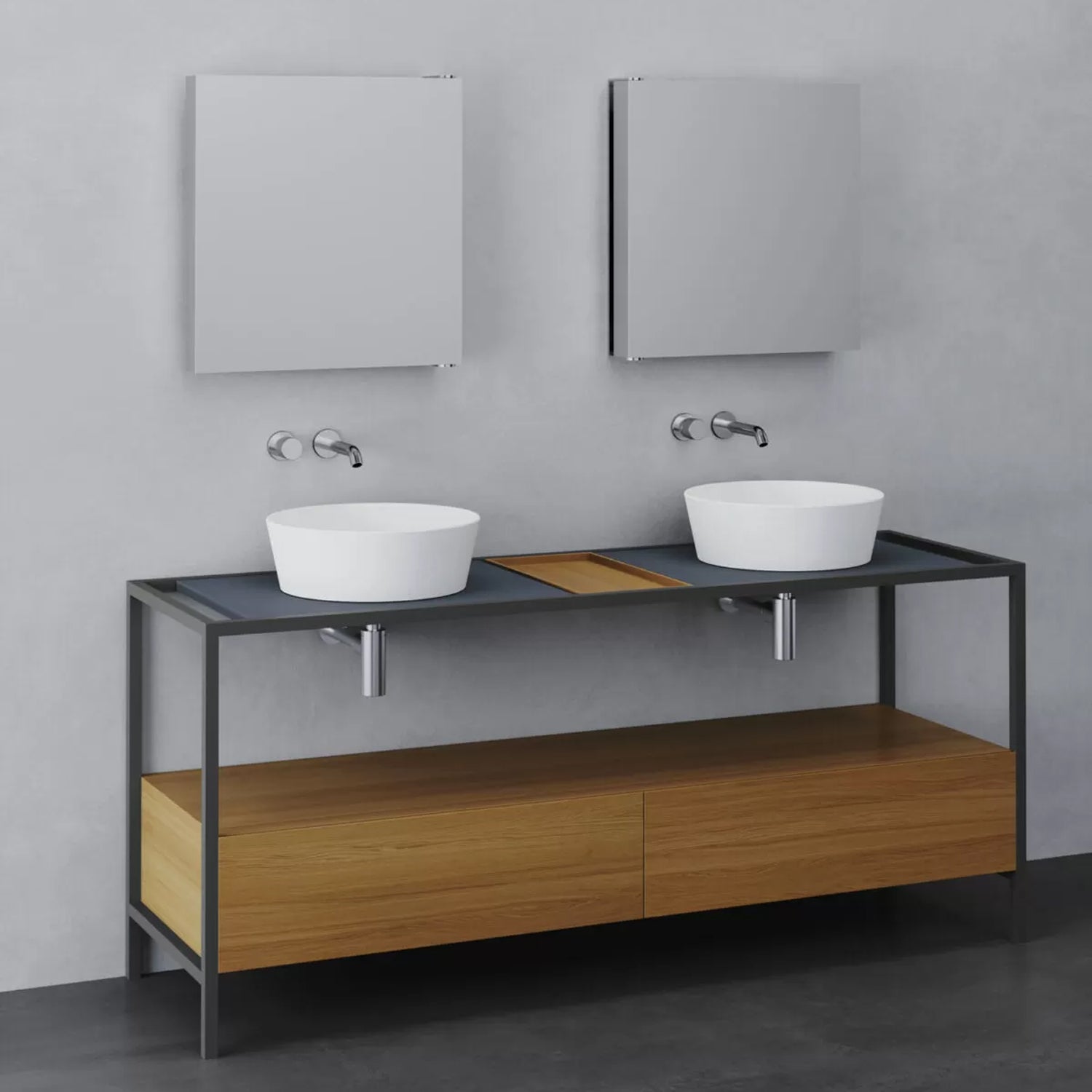 Lavabo rotondo Azzurra serie Forma Ã¸30x14 cm - Bianco lucido