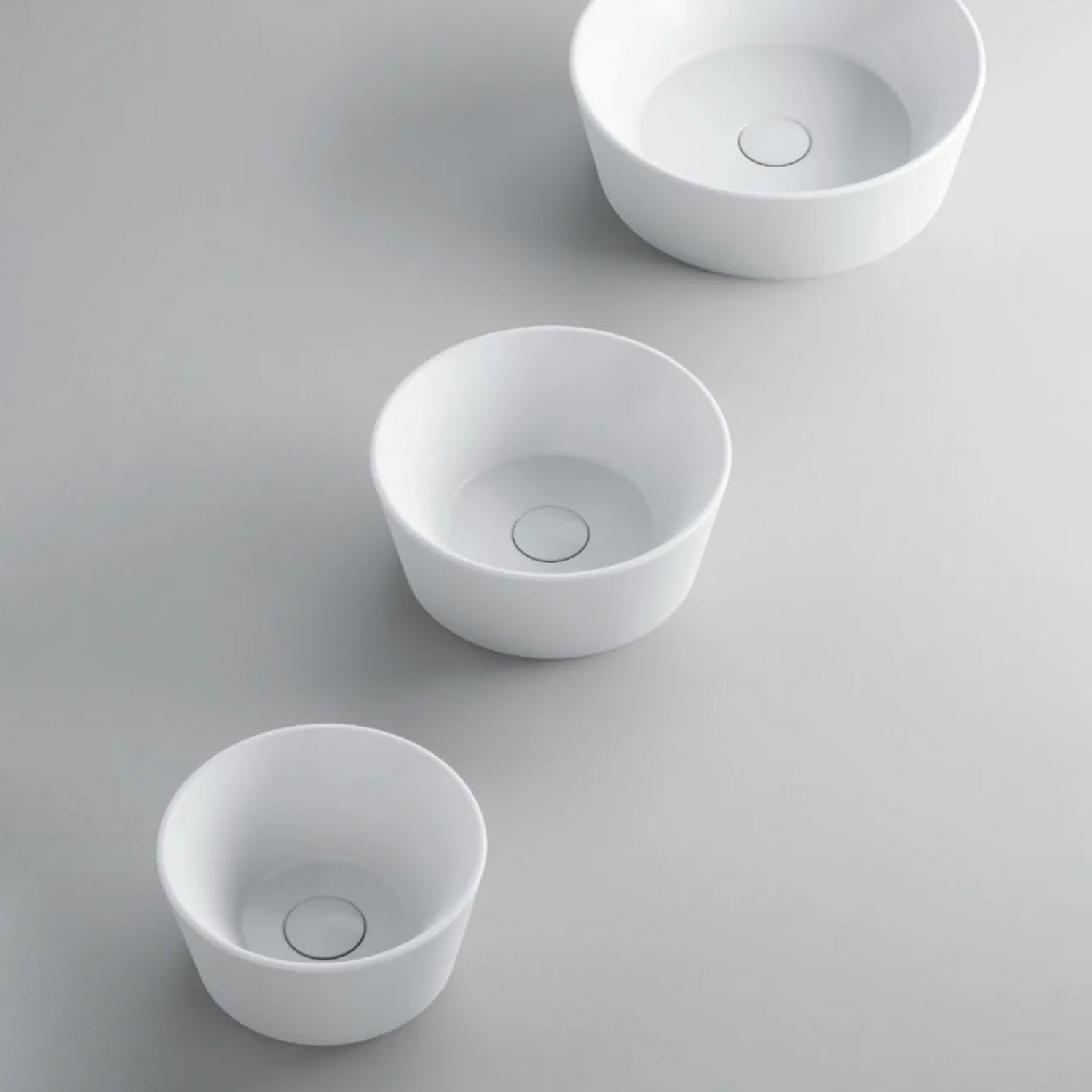 Lavabo rotondo Azzurra serie Forma Ã¸30x14 cm - Bianco lucido