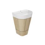 Lavabo sospeso/appoggio 65x50 cm Serie Forma di Azzurra Ceramica - Bianco Lucido
