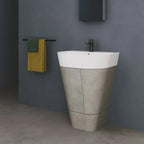Lavabo sospeso/appoggio 65x50 cm Serie Forma di Azzurra Ceramica - Bianco Lucido