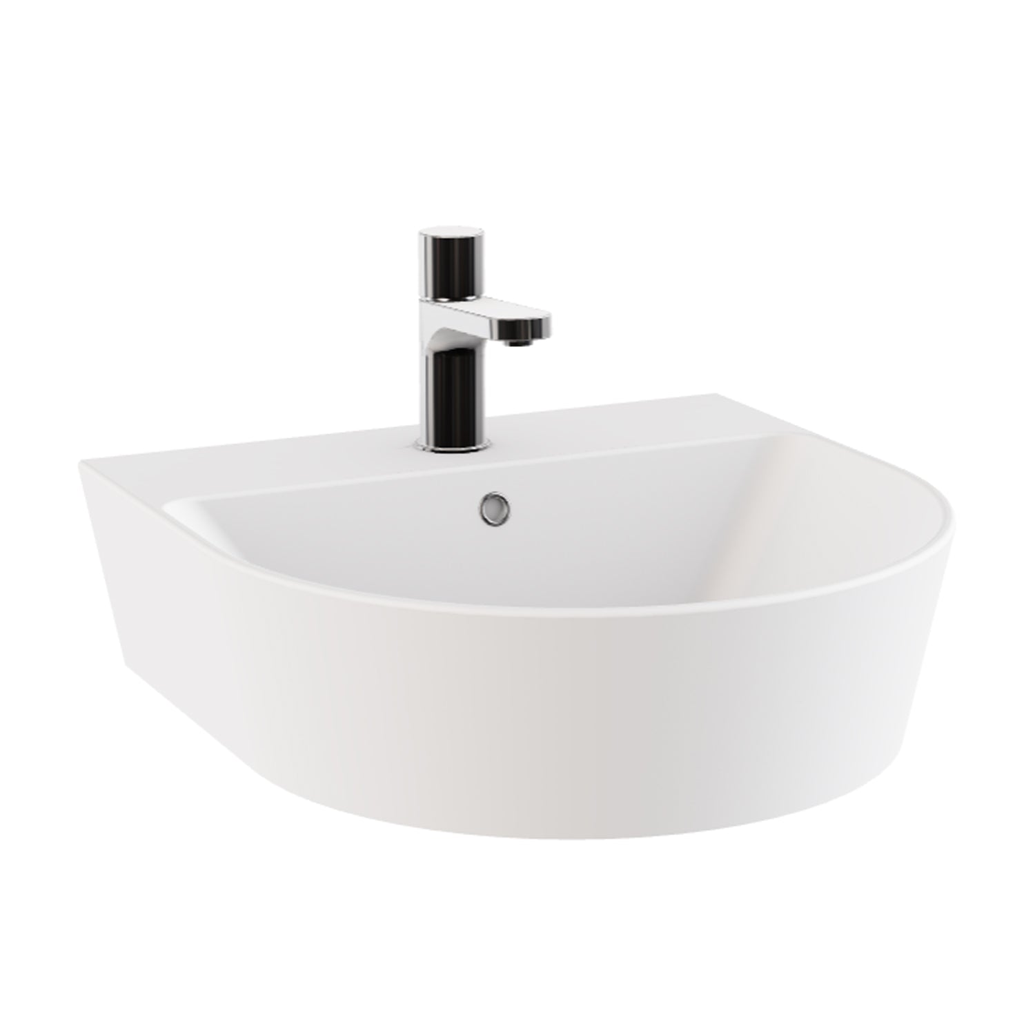 Lavabo sospeso/appoggio 50x50 cm serie Forma di Azzurra Ceramica - Bianco Lucido