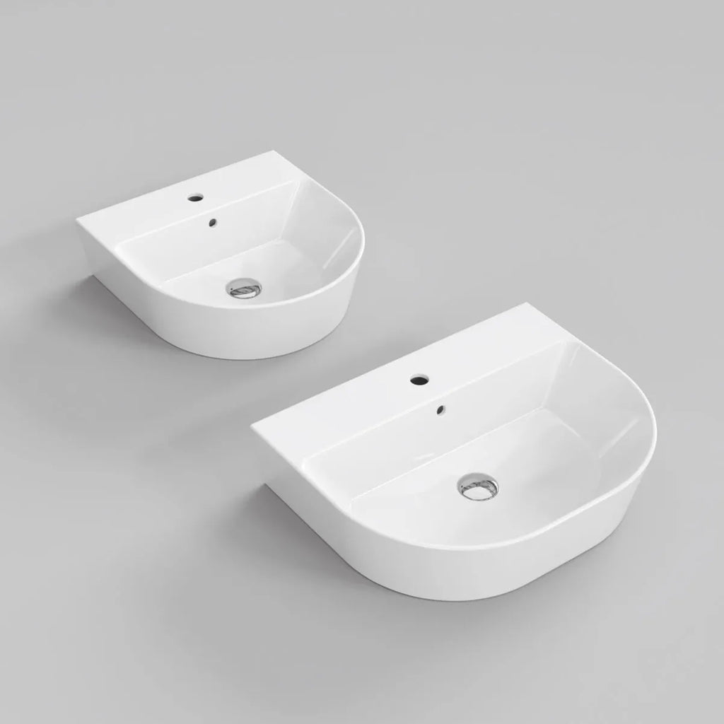 Lavabo sospeso/appoggio 50x50 cm serie Forma di Azzurra Ceramica - Bianco Lucido