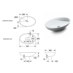 Lavabo da Appoggio in Solid Surface modello Ovo Relax Design Bianco OPACO