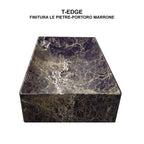 Lavabo d'appoggio portoro marrone Ceramica Globo Le Pietre 61x37 h.14 cm