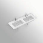 Lavabo sospeso da 120 cm con doppia vasca Ideal Standard Strada II copripiletta in ceramica
