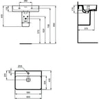 Lavabo sospeso da 60 cm Ideal Standard Strada II foro centrale aperto per rubinetteria