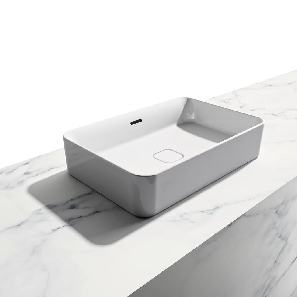 Lavabo d'appoggio 60x40 Ideal Standard Strada II senza foro rubinetto