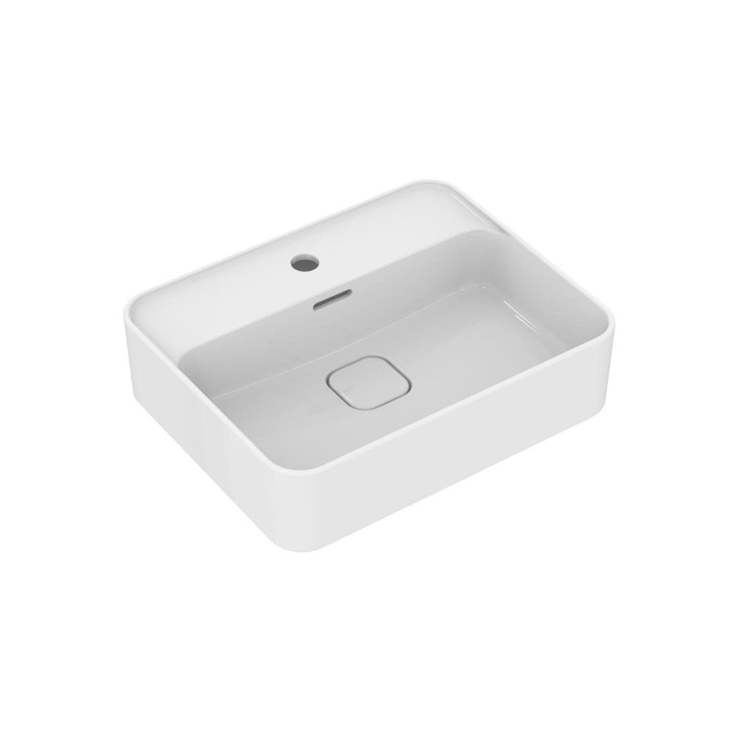 Lavabo d'appoggio 50x40 Ideal Standard Strada II con foro rubinetto