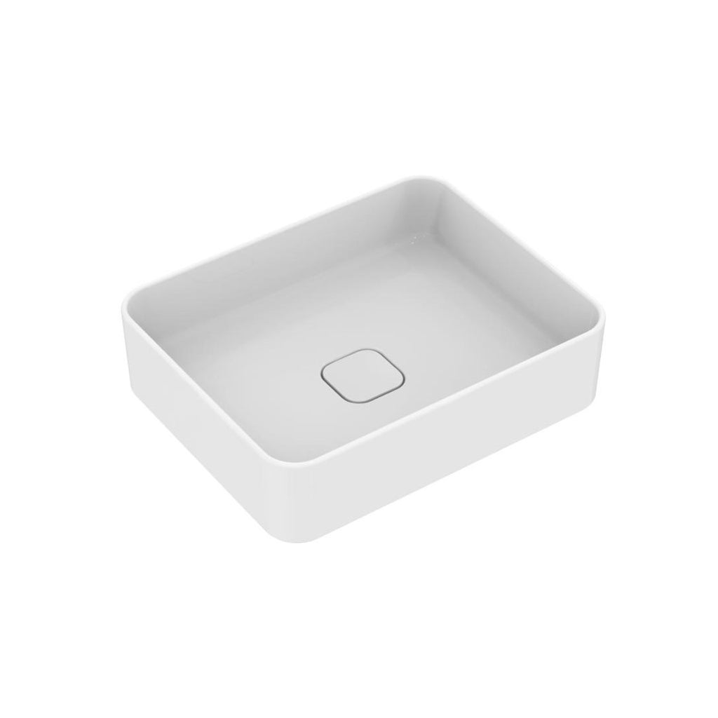 Lavabo d'appoggio 50x40 Ideal Standard Strada II senza foro rubinetto e troppopieno