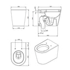 Sanitari filomuro moderni Sanindusa Urb.Y PLUS 55 wc