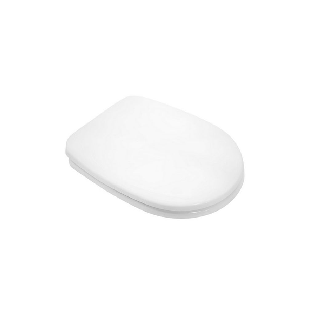 Sedile wc in termoindurente bianco per Cesame vaso Sintesi L. 36 con cerniere regolabili