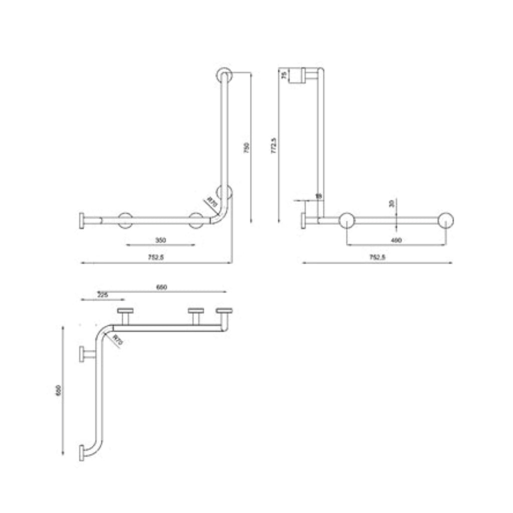 Corrimano ad angolo 752