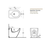 Sanitari filoparete Althea Cover in ceramica con sedile - Bianco Opaco