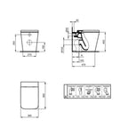 WC filomuro Ideal Standard modello Blend Cube 56