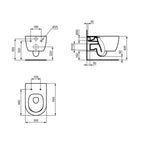 WC sospeso Ideal Standard modello Blend Curve 54x35