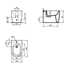 Bidet filomuro Ideal Standard modello Blend Curve 56x35