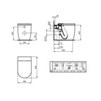 WC filomuro Ideal Standard modello Blend Curve 56