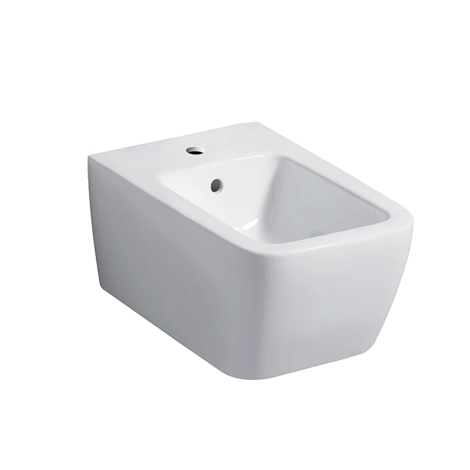 Sanitari sospesi bidet e wc Rimless con sedile soft close modello Metrica Pozzi Ginori cm 54