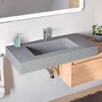Lavabo a muro con vasca centrale L90 x P51