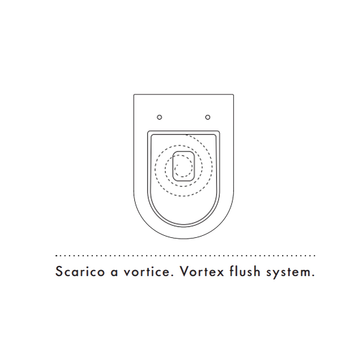 Vaso sospeso con scarico a vortice serie Forma di Azzurra Ceramica 54x37x34H cm con sedile soft close - Bianco Lucido