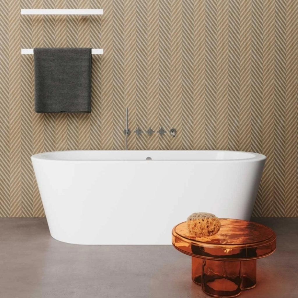 Vasca da bagno Azzurra serie Forma 180x80x60 cm - Bianco lucido