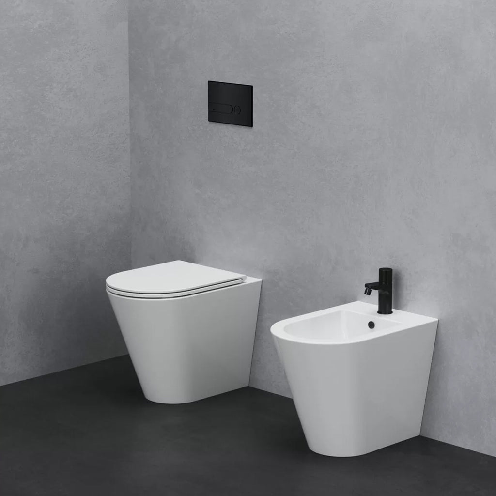 Sanitari a terra 54x37x42H cm serie Forma di Azzurra Ceramica con sedile soft close - Bianco lucido