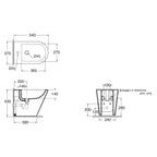 Sanitari a terra 54x37x42H cm serie Forma di Azzurra Ceramica con sedile soft close - Bianco lucido