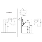 Orinatoio a parete senza fori Azzurra serie Forma 30