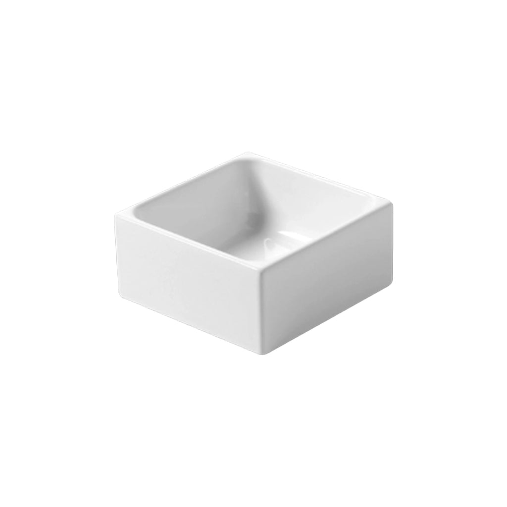 Lavabo da appoggio Azzurra Elegance Squared 25x25 cm - Bianco lucido