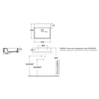 Lavabo da appoggio squadrato Ceramica Azzurra Elegance 35x35 cm senza foro rubinetteria