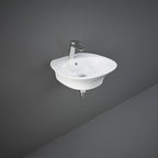 Lavabo sospeso Sensation in ceramica bianca lunghezza 50 cm