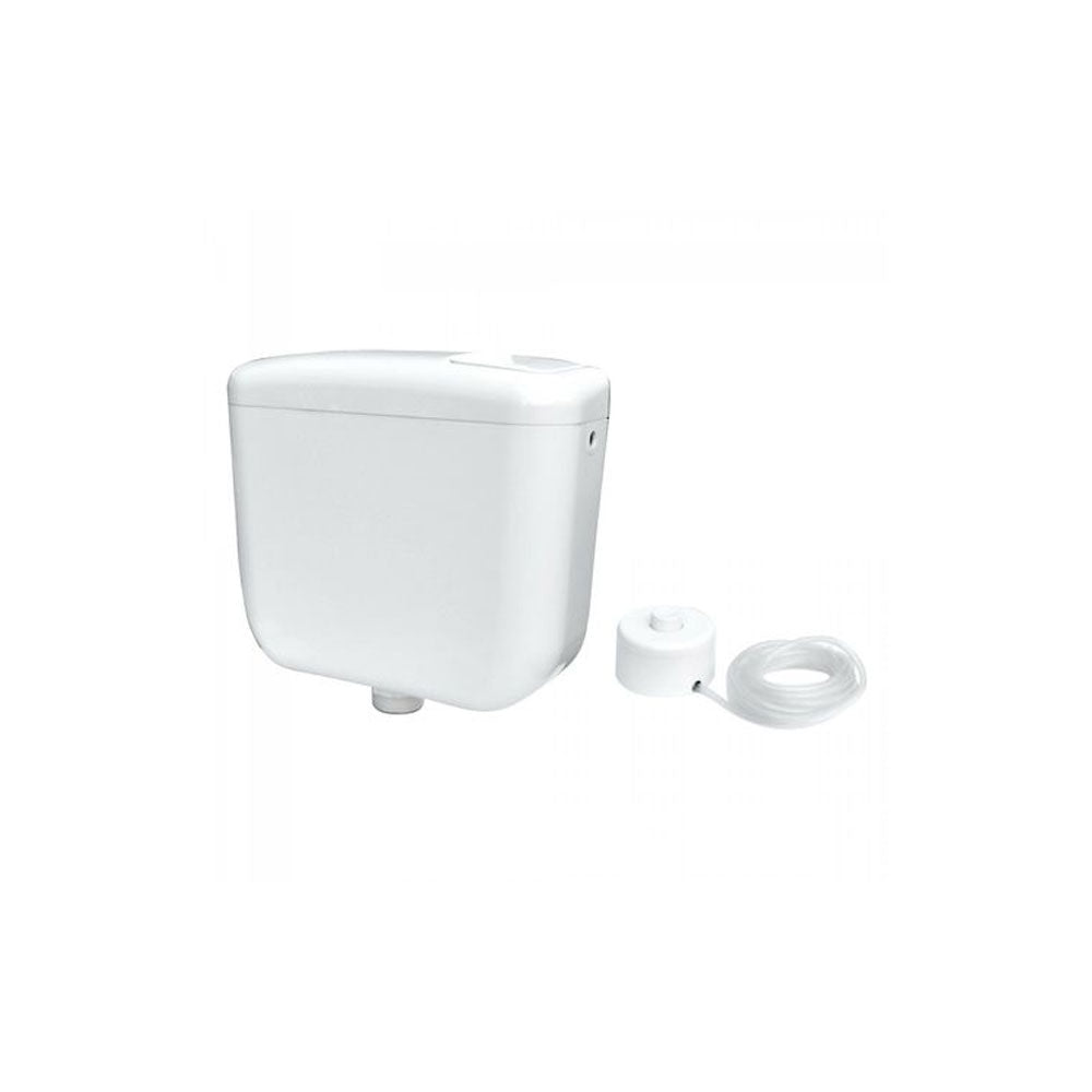 Cassetta di scarico pneumatica abs bianco con pulsante esterno