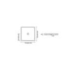 Piatto doccia filopavimento 90x90 in vetro resina con piletta ideale per disabili