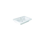 Lavabo monoforo porcellana bianca Rak Ceramics Resort lunghezza 65 cm