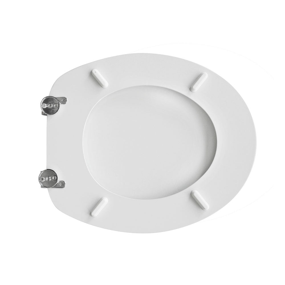 Sedile wc universale Perugia in MDF stampato bianco larghezza 37
