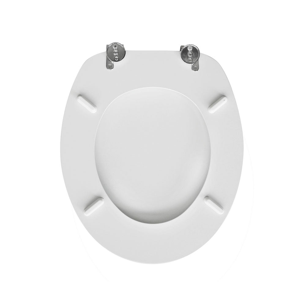 Sedile wc universale Perugia in MDF stampato bianco larghezza 37