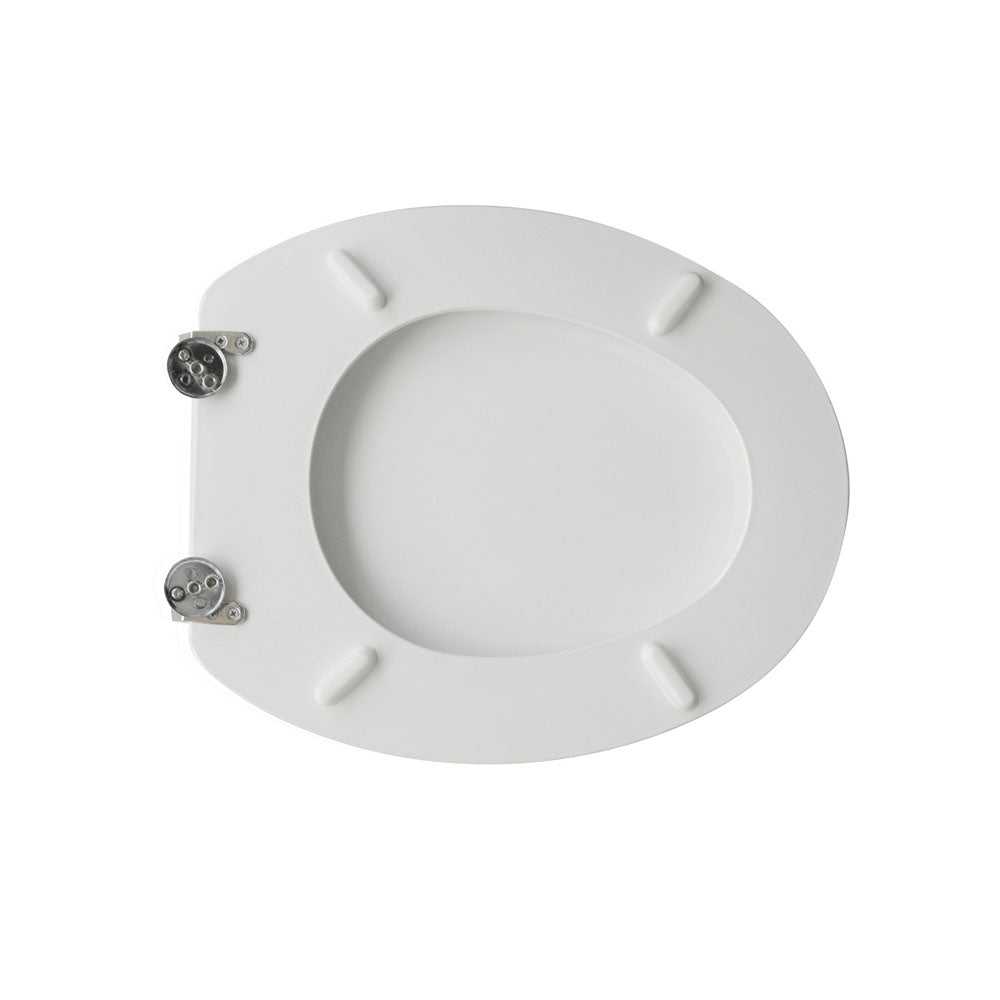 Sedile wc universale Alex in MDF colato bianco larghezza 37